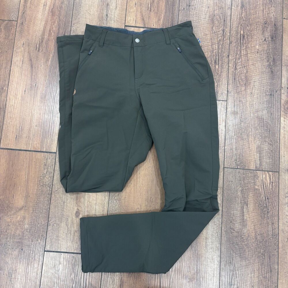 Fjallraven Women's Forest Green Abisko Winter Stretch Trousers 87174 Size 6 $210